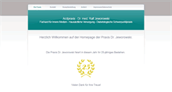 Desktop Screenshot of hausarzt-jeworowski.de